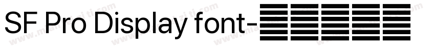 SF Pro Display font字体转换
